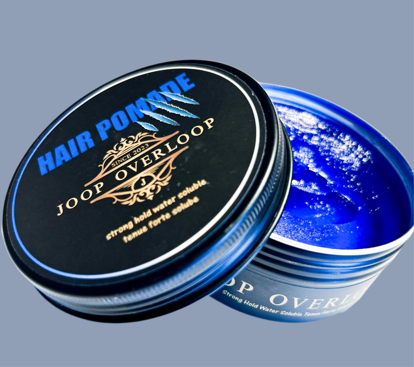 Joop Overloop blauw sterke haar wax